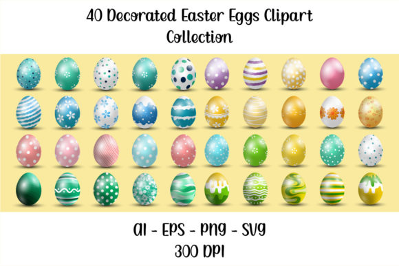 Download 40 Decorated Easter Eggs Collection - Egg Collection