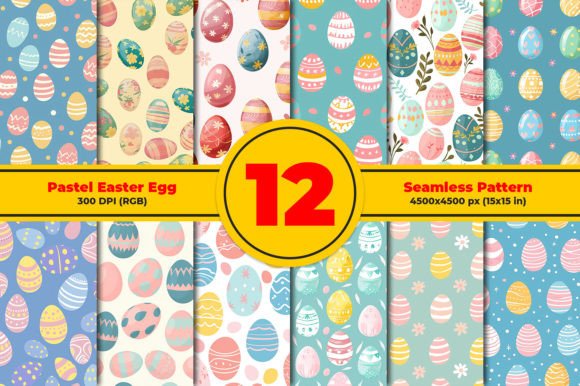 Download Pastel Easter Eggs Seamless Pattern - Egg Collection