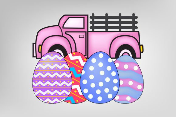 Download Watercolor Easter Truck with Eggs - Watercolor easter Collection