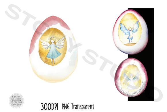 Download Panoramic Angel &amp; Fairy Easter Egg - Egg Collection