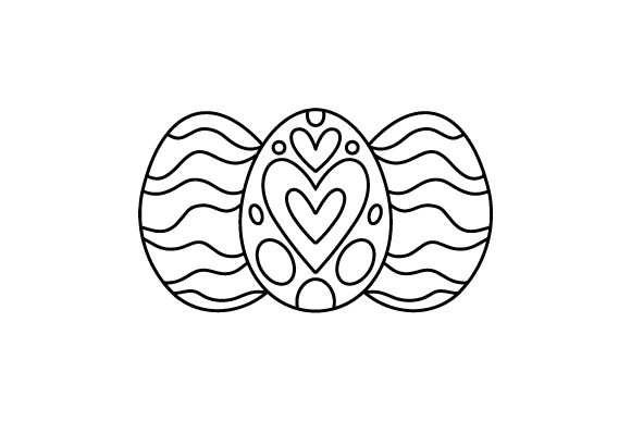 Download Decorated Easter Eggs Coloring Page - Egg Collection