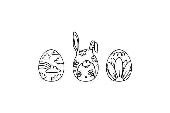 Download Decorated Easter Eggs Coloring Page - Egg Collection