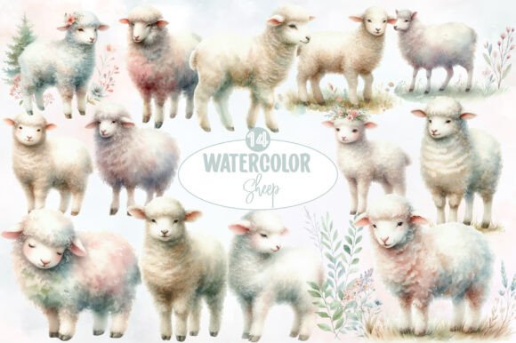 Download Watercolor Sheep Clipart - Watercolor sheep clipart Collection