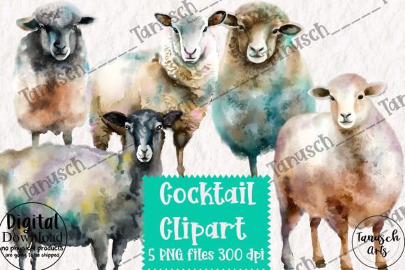 Download Watercolor Sheep Clipart Part 1 - Watercolor sheep clipart Collection