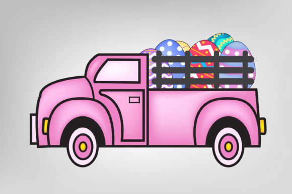 Download Happy Easter Truck with Eggs - Egg Collection