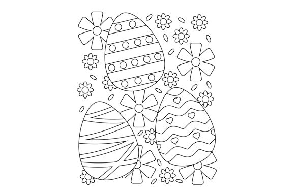 Download Decorated Easter Eggs Coloring Page - Egg Collection
