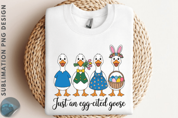 Download Just an Egg-cited Easter Goose PNG Desig - Egg Collection