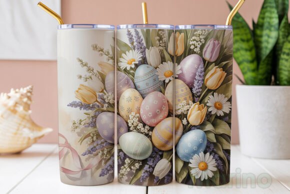 Download Pastel Floral Easter Egg 20oz Tumbler - Egg Collection