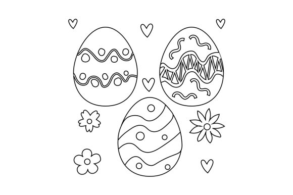 Download Decorated Easter Eggs Coloring Page - Egg Collection
