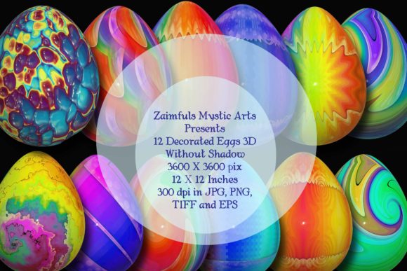 Download 12  Easter Eggs No Shadow 3D - Egg Collection
