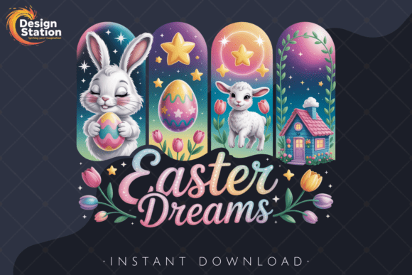 Download Easter Dreams PNG Cute Bunny, Lamb, Eggs - Egg Collection