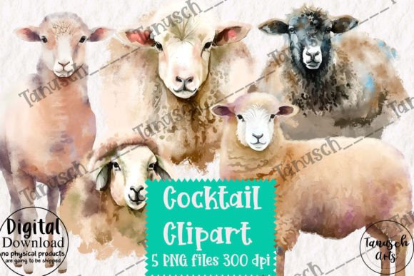 Download Watercolor Sheep Clipart Part 2 - Watercolor sheep clipart Collection