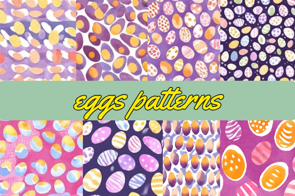 Download Watercolor Egg's Pattern - Egg Collection