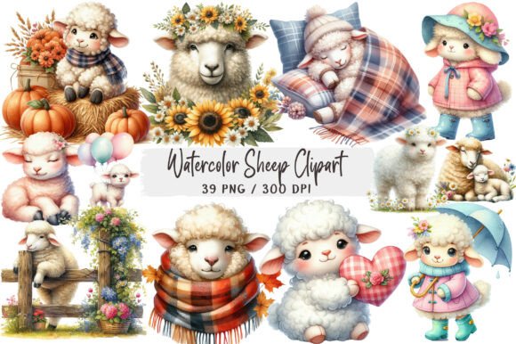Download Watercolor Sheep Clipart - Watercolor sheep clipart Collection