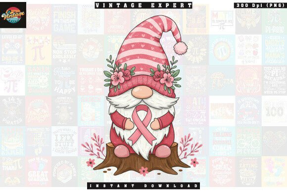 Download Flower Crown Gnome with Awareness Ribbon - Premium Resources
